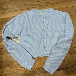 Jessica Simpson Sky Blue Button-Up Cardigan